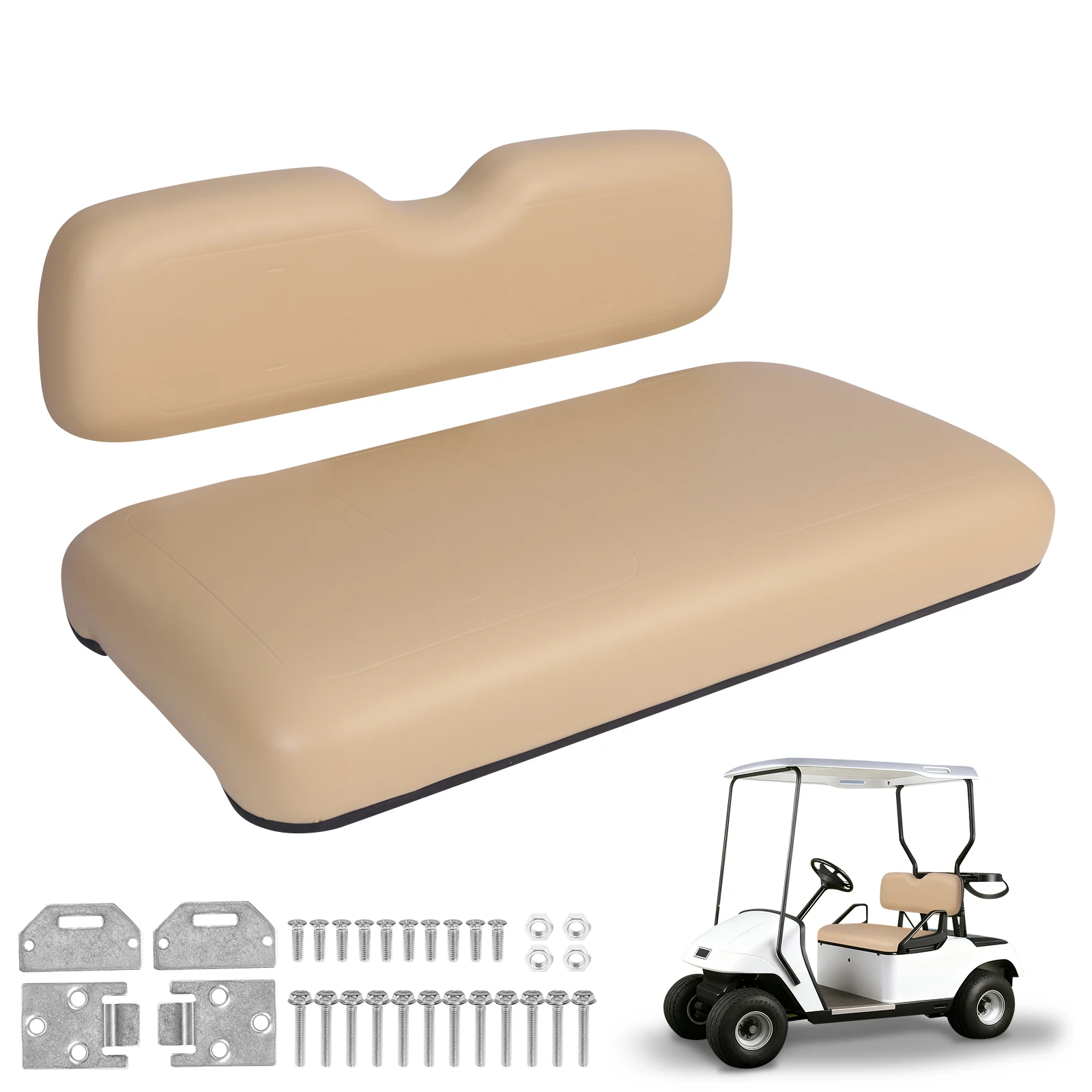 

Golf Cart Front Seat Replacement Cushion for EZGO TXT Medalist 1994-2013 Models,Front Seat Back&Seat Bottom Cushion Assembly Kit