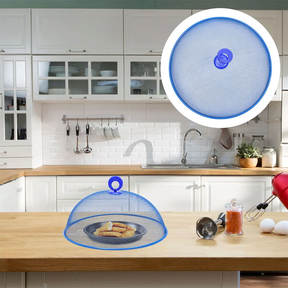 

2pcs Food Cover Metal Mesh Splatter Guard for Outdoors Handle Dome Covers Burgers BBQ Chicken Grilled Veggies Fruit