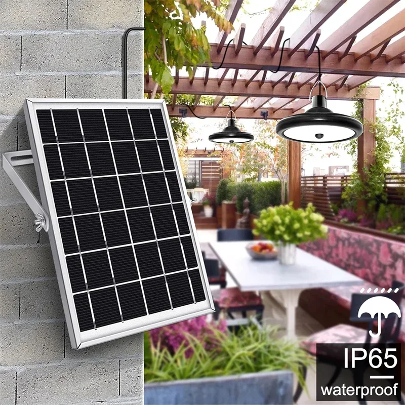 10400mah luz solar ao ar livre ip65 à prova dip65 água sensor de movimento lustre solar versão atualizada dupla-cabeça 112 led para garagem jardim