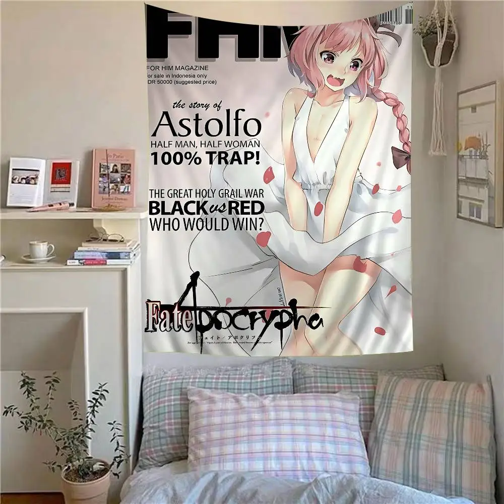 Fate Apocrypha Astolfo Chart Tapestry Art Science Fiction Room Home Decor Cheap Hippie Wall Hanging