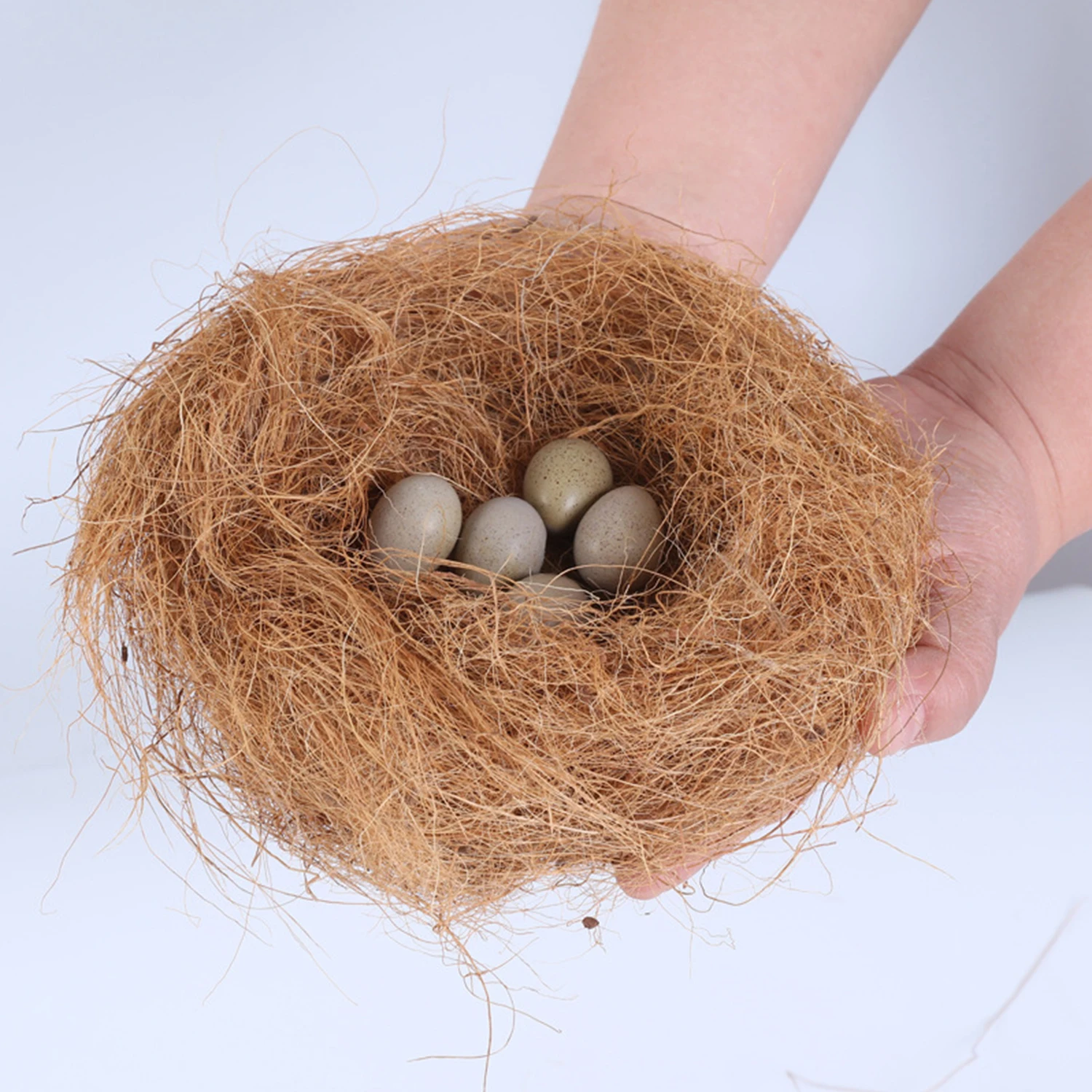 30g/100g fibra de coco material de nidificação ninho fibra aviário pássaros canários pinhões ninho cheio de grama gaiola de pássaros acessórios