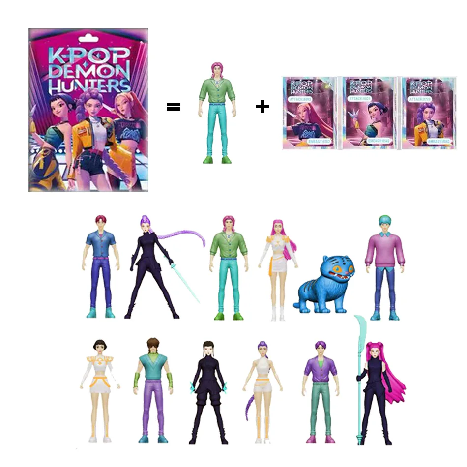 Anime Kpop Demon Hunters Action Figure Toy blind box Derpys Tiger Ranimeumi Mira Zoey Sussy Figurine Doll For Fans Christma Gift