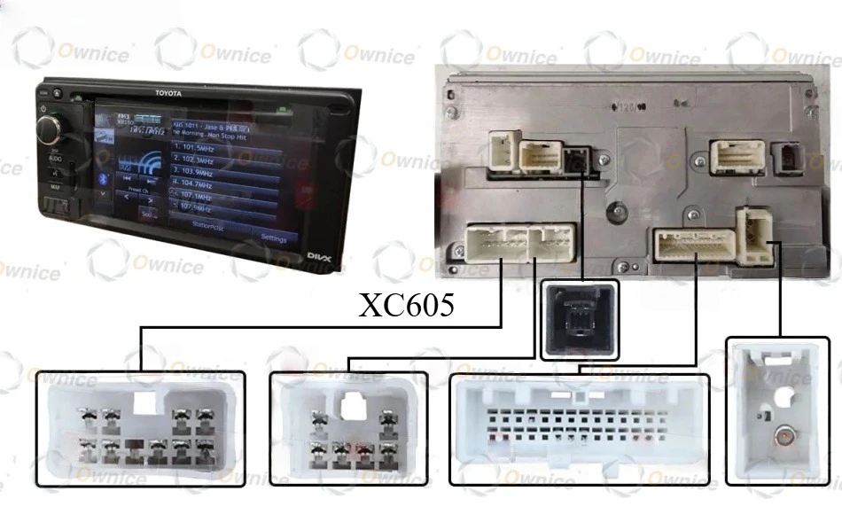 Ownice 9 Car Radio Installation DVD GPS Mp5 Plastic Fascia Panel Frame for TOYOTA LAND CRUISER 11 200 2016 - 2019 Dash Mount Kit