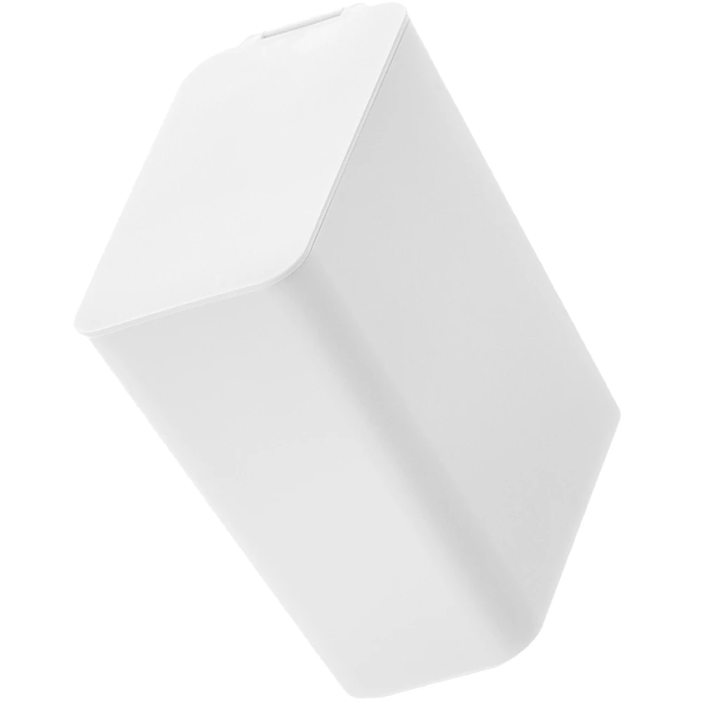 

Small PP Mini Trash Can Flip Lid Desktop Garbage Container Space Saving for Office Home Bathroom Living Room Mini Trash Can