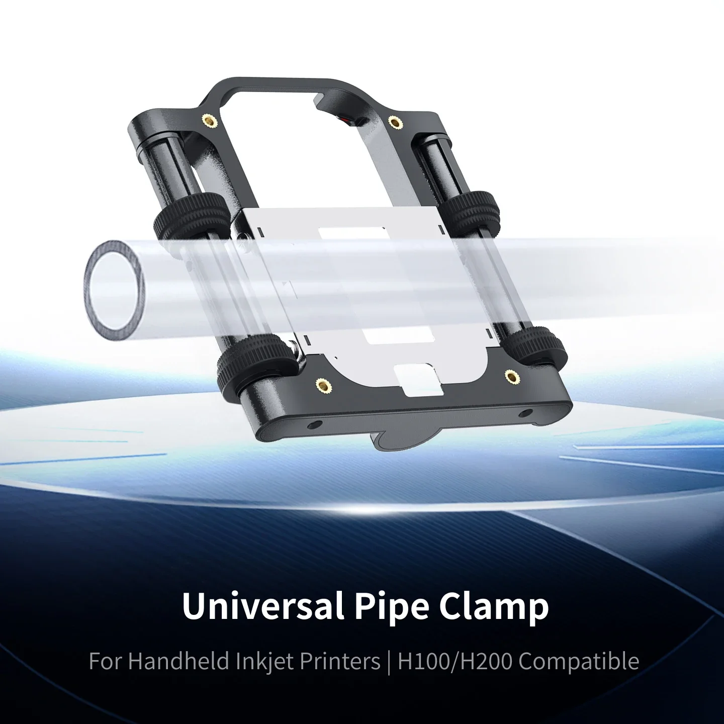 Handheld Inkjet Printer Pipe Clamp Holder for Tube Coding, Adjustable Clip Fixture for Water Pipe and Steel Pipe Marking
