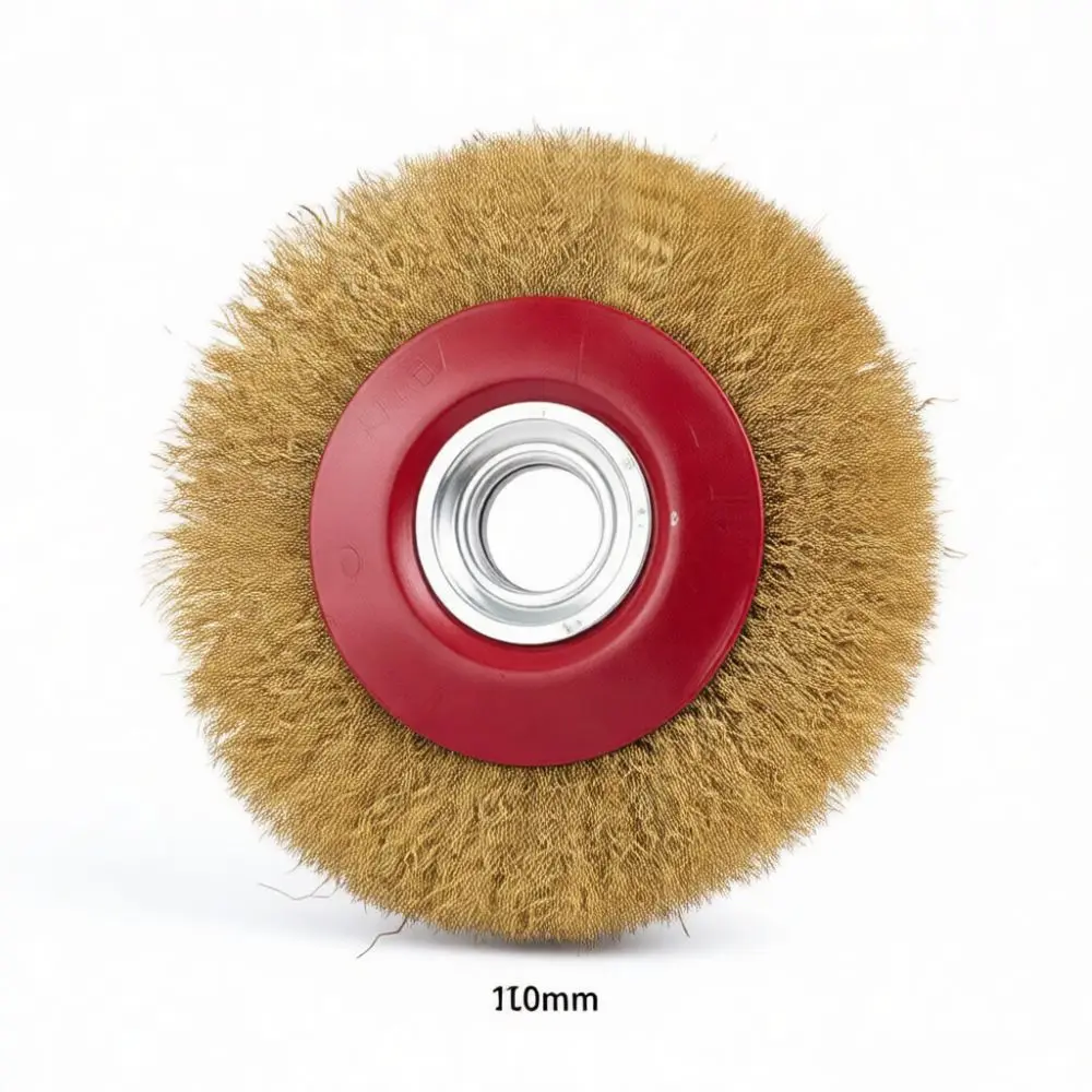 For Yongpin Wire Wheel Brush Metal Polishing Attachment Copper Coated Steel Cleaning Disc Industrial Rust Removal Grinder Tool