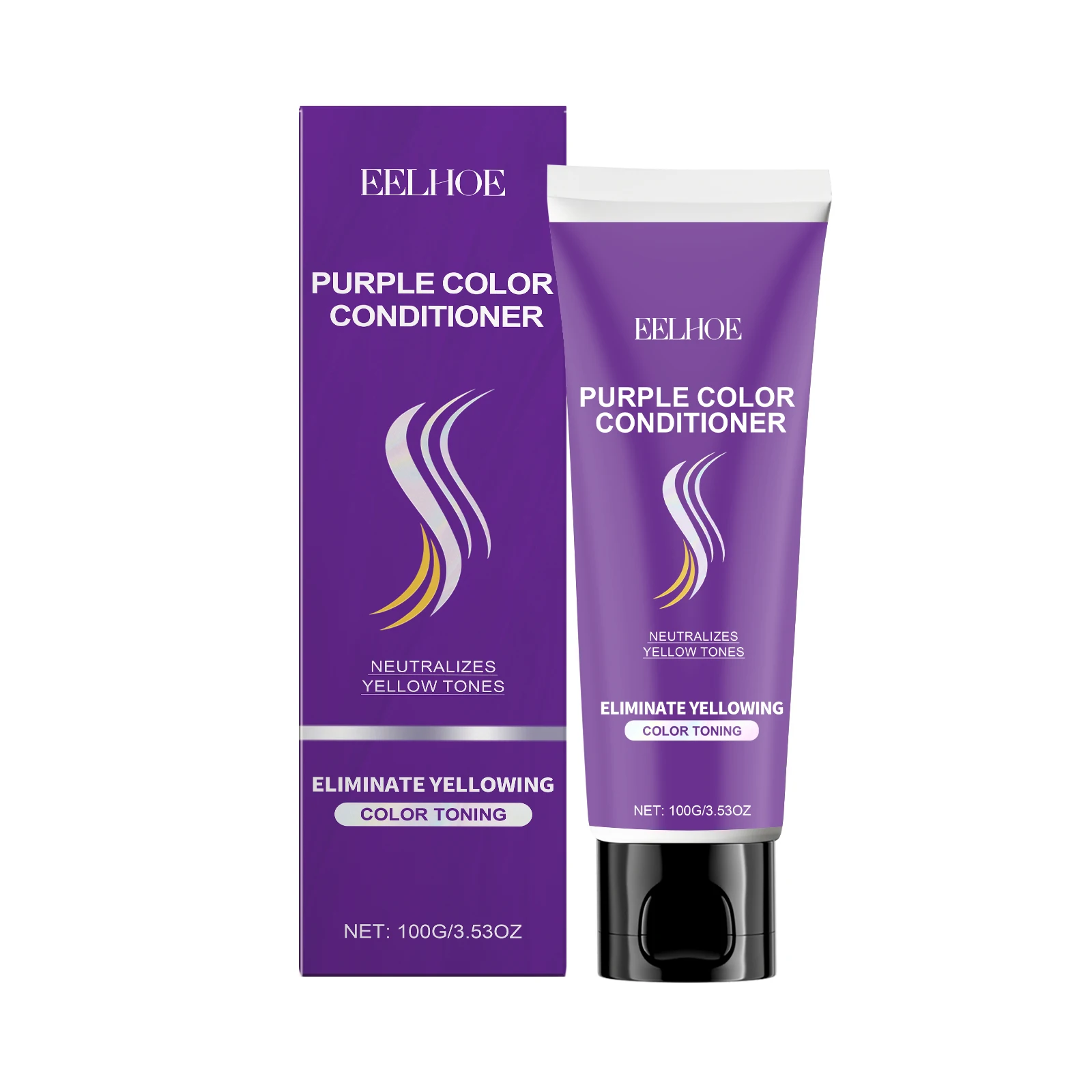 Collagen Hair Conditioner Nourishing Moisturizing Scalp Treatment Repair Damaged Strengthen Roots Purple Hair Care Products 100g