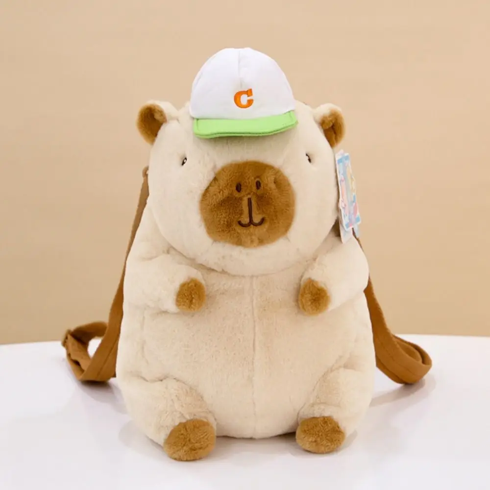 Tiere Puppe Sport Capybara Plüsch Rucksack Gefüllter Reißverschluss Capybara Umhängetasche Kosmetik Aufbewahrungstasche Münzgeldbörse