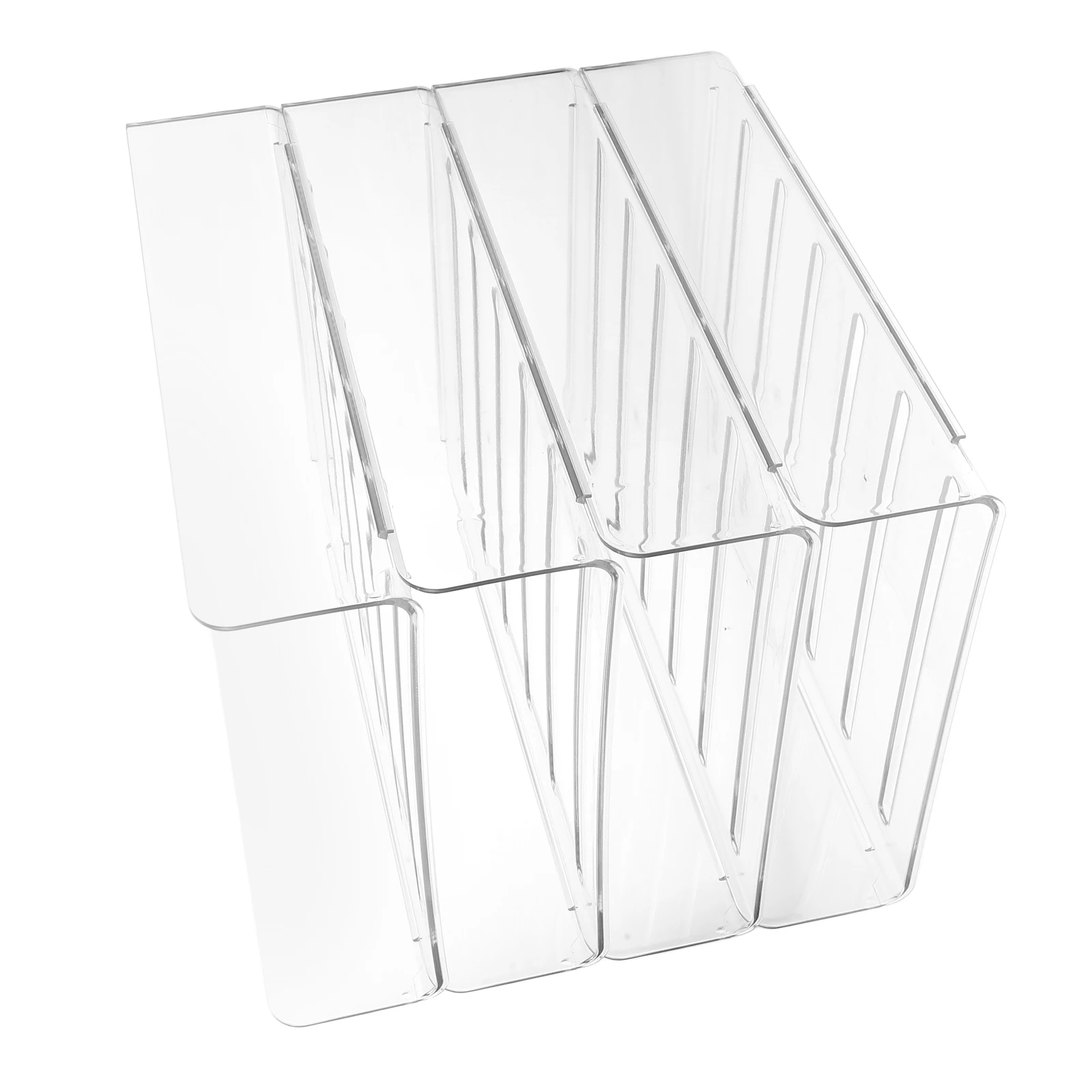 

4 Pcs ganizer Clear Stackable Paper Tray A4 Kitchen Storage Tray Storage Workspace Accessories Letter File Trays