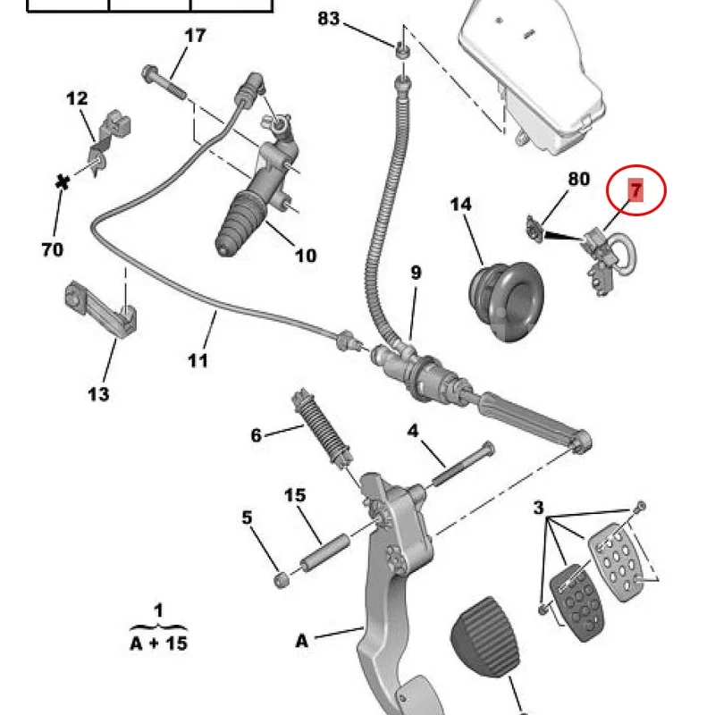 218920 218924 For Peugeot 2008 3008 301 307 308S 408 207cc  407 c4l c5 DS4 Picasso  clutch contact switch clutch pedal switch view 4