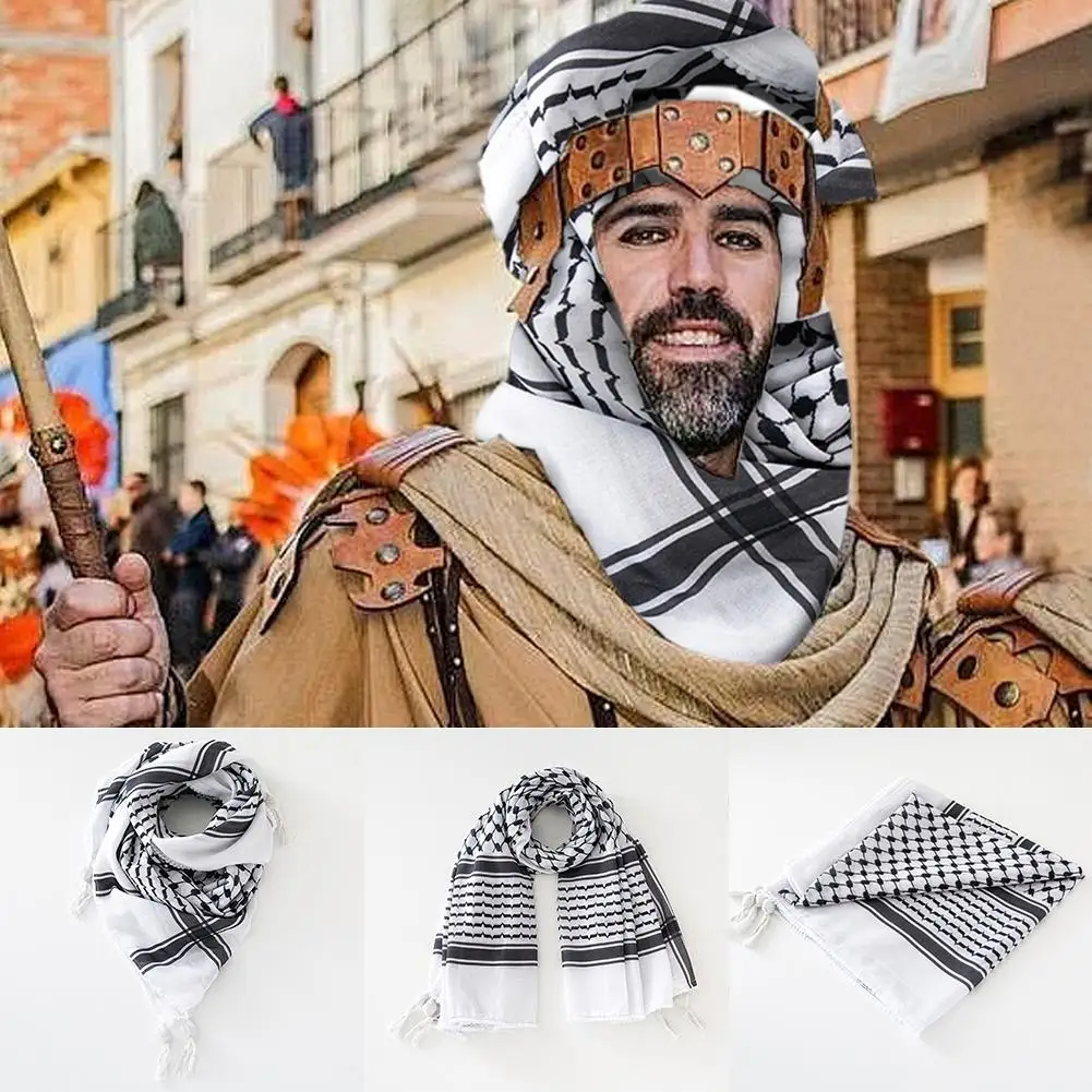 

Tactical Arab Shemagh Military Scarf Outdoor Hiking Army Desert Scarves Muslim Hijab for Men Women Windproof Scarf With Tas A4N4