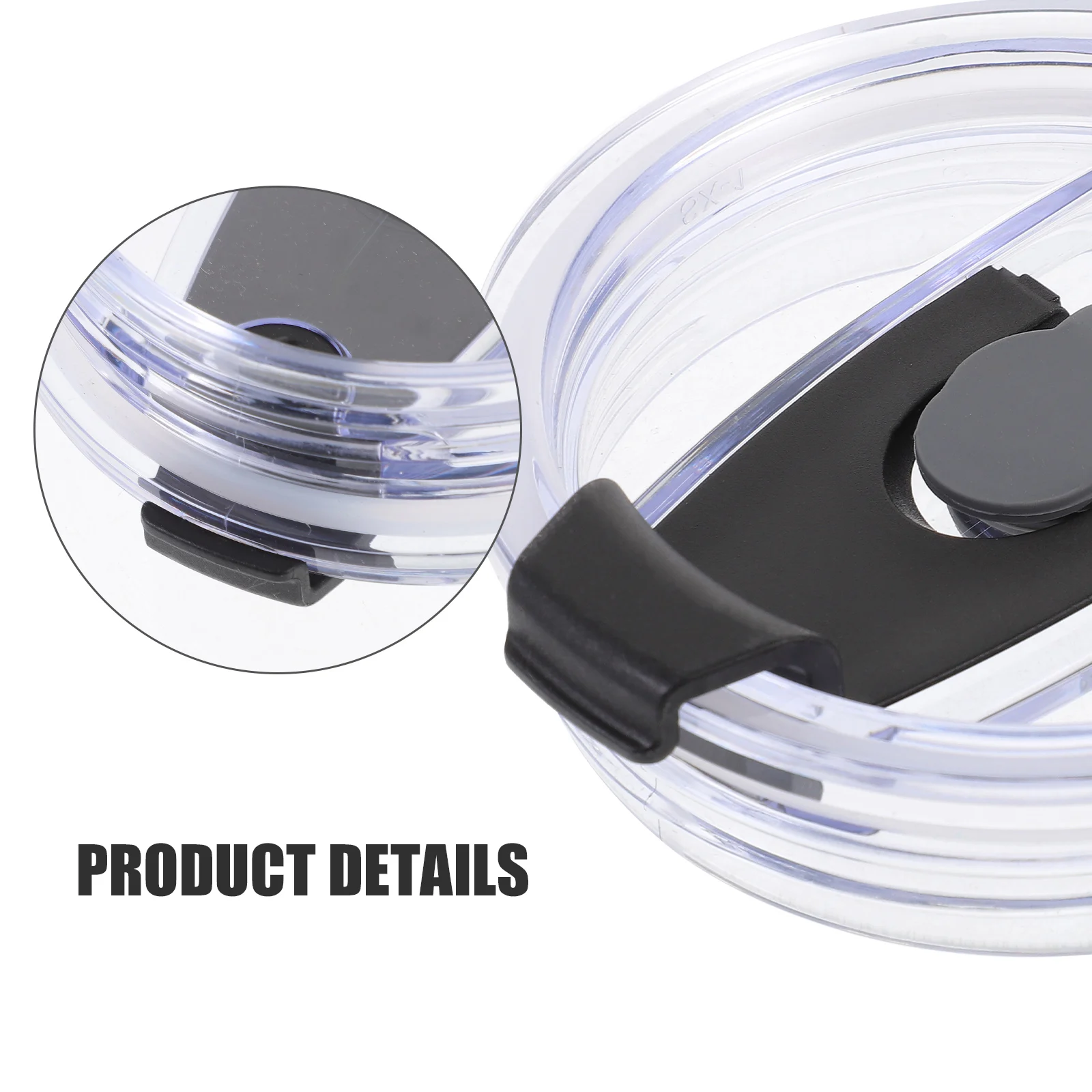 

2pcs Lid Straw Cover Insulated Portable Sealing Plastic Leak Practical Cup Lids Proof Tumbler Kitchen Bar Household