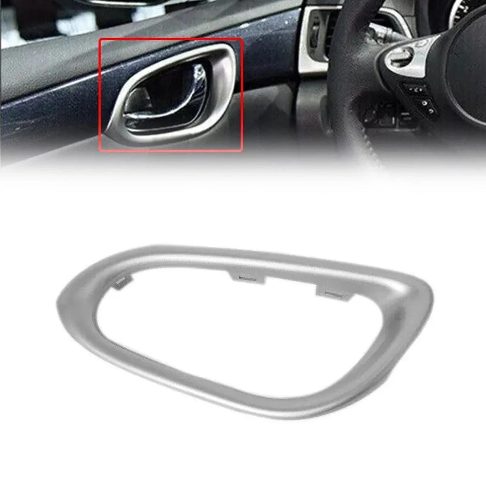 Garniture de poignée de porte avant intérieure, lunette pour Nissan Sentra 2013-2019, 80682-3RA0A, magasins de voitures, accessoires de voiture