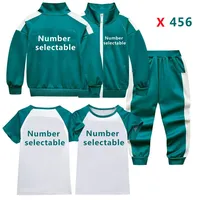AMad ZCalamari Game 2 Kids Tracksuit Pants Set Cosplay Costume Player Number 456 Track Suit Outfits Uniform Party Clo 2025 wrl22