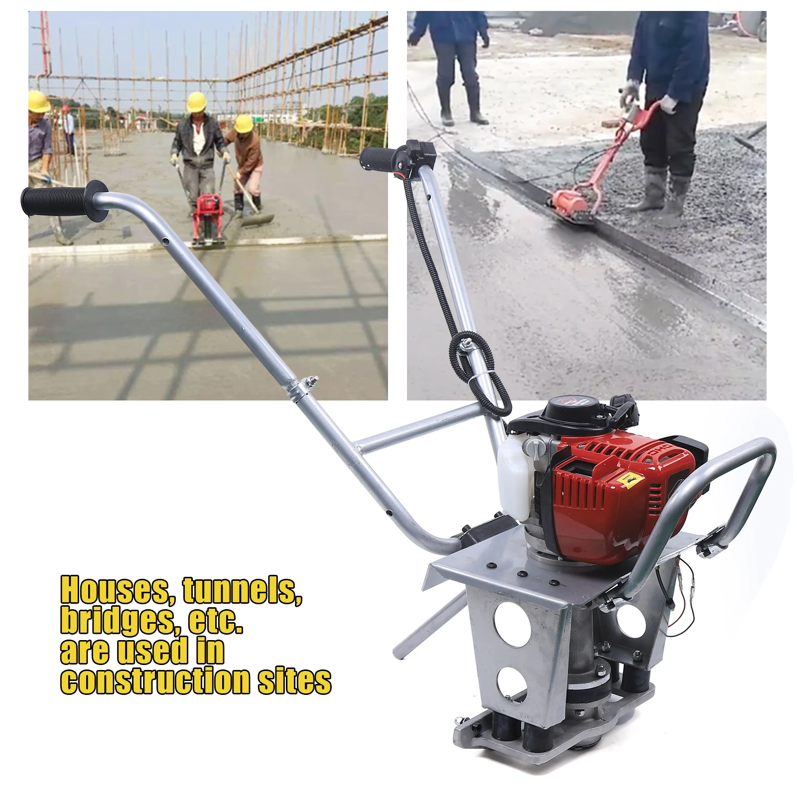 4-stroke 35.8CC Concrete Vibrating Machine 900W Gas Vibrating Concrete Power Screed Motor Concrete For Construction Sites