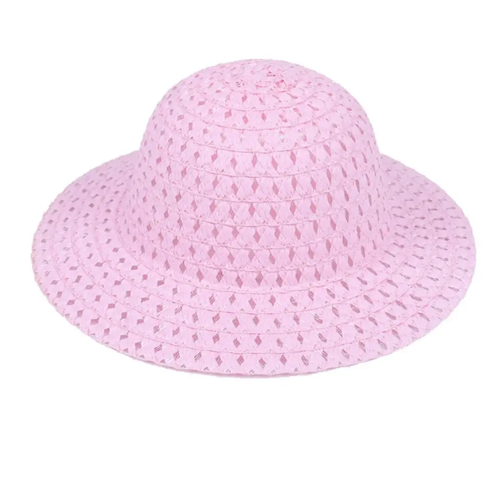 Summer Handmade Children Straw Hat Sunshade Sun Protection Blank Hat Bonnet Making Painting Bonnet Hat School