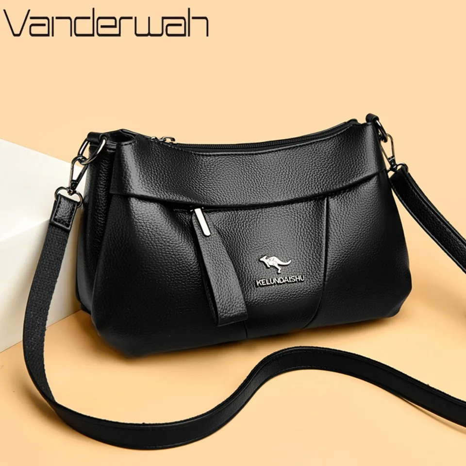 

Genuine Brand Top Quality Soft Pu Leather Shoulder Messenger Crossbody Bags for Women Designer Ladies Casual Purses and Handbags