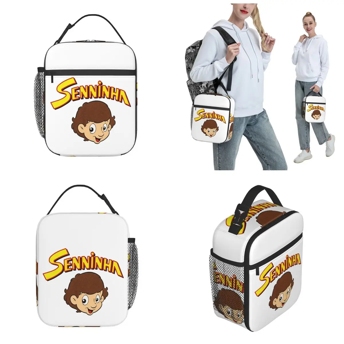 Senninha Ayrton Senna Merch Insulated Lunch Bags For Office Food Box Portable Thermal Cooler Lunch Box