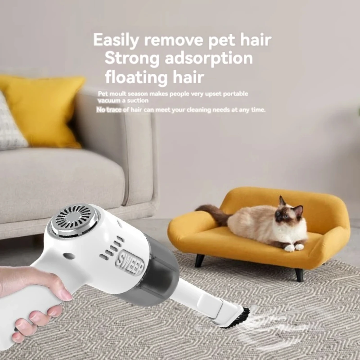 Powerful, efficient portable mini wireless vacuum cleaner for convenient handheld cleaning in small spaces: Strong suction solut