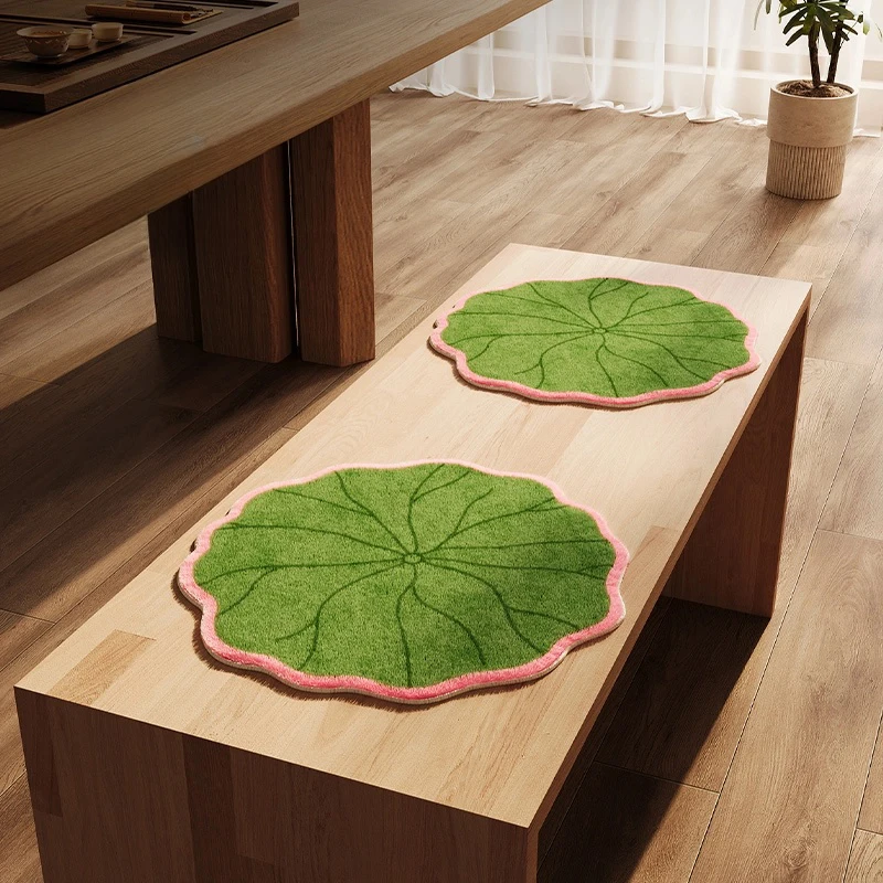 Lotus Leaf Shaped Cushion New Chinese Style Futon Round Stool Butt Pad Floor Seating Meditation Cushion for Party Sofa Sitting