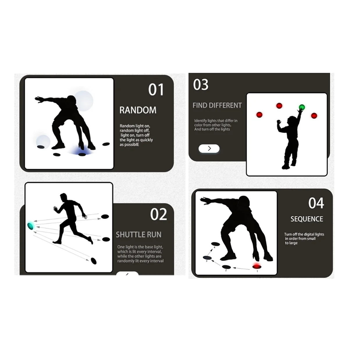 

NEW Reaction Training Light, 6 Lights Agile Reaction Speed Training Equipment for Football, Sports Training