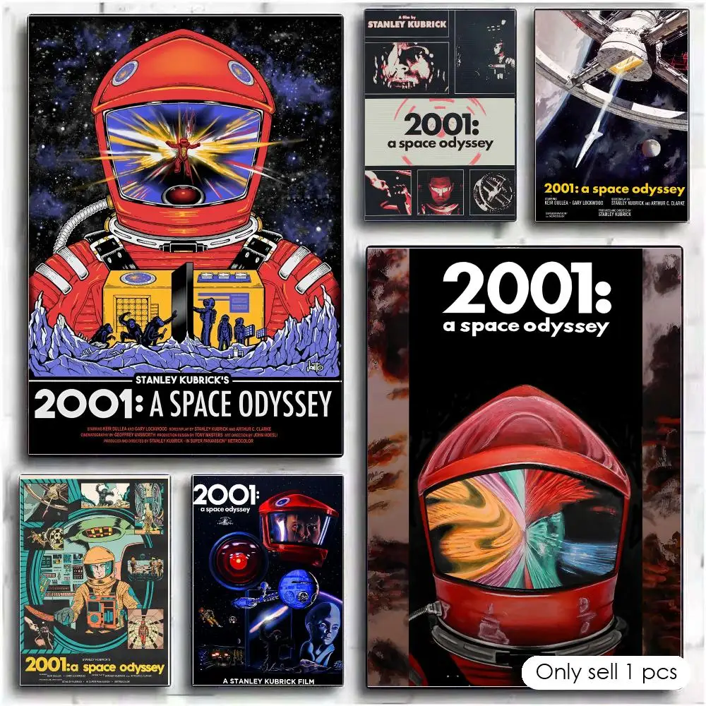 Movie A-2001: A Space Odyssey Poster Modern PP Paper Wall Art Sticker Minimalist Decorative for Home Wall Decor Gift