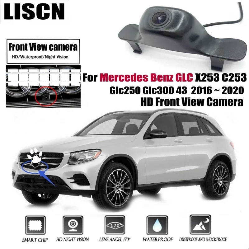 Car Front View Camera For Mercedes Benz GLC X253 C253 Glc250 Glc300 43 2016 ~ 2020 HD Night Vision waterproof Parking LOGO