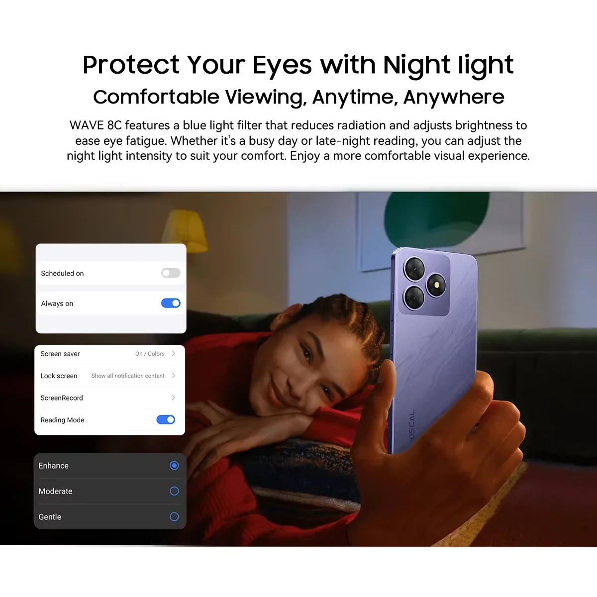 هاتف BLACKVIEW WAVE 8C [بدون شاحن الاتحاد الأوروبي] هاتف محمول 6 جيجابايت (2+4) 64 جيجابايت/حتى 2 تيرابايت 4700 مللي أمبير في الساعة 13 ميجابكسل 4G ثنائي الشريحة Android 14 هاتف ذكي