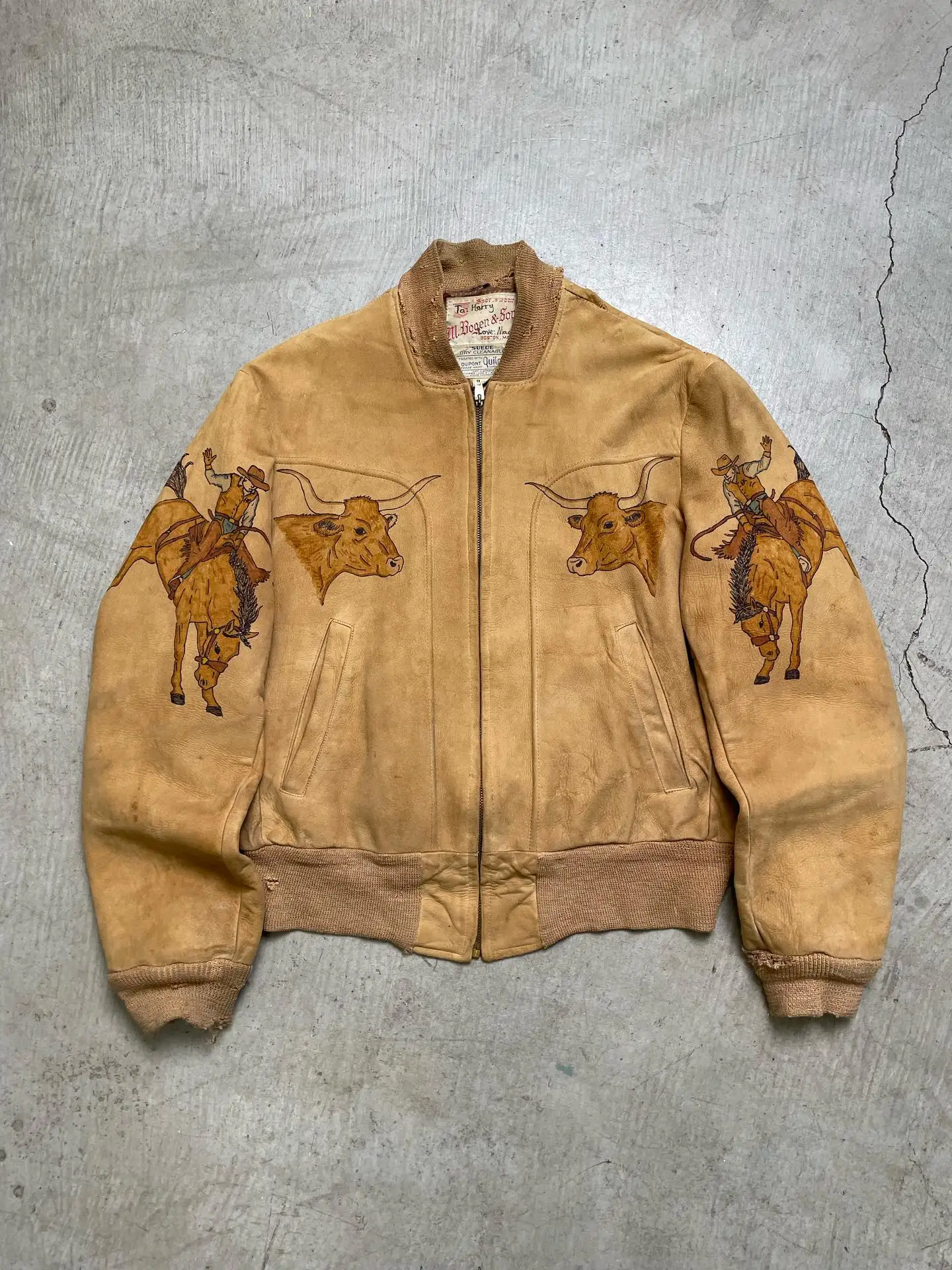 

Y2K street American retro embroidered cow head fashion loose jacket men's 2026 new Harajuku hip-hop casual retro zipper top