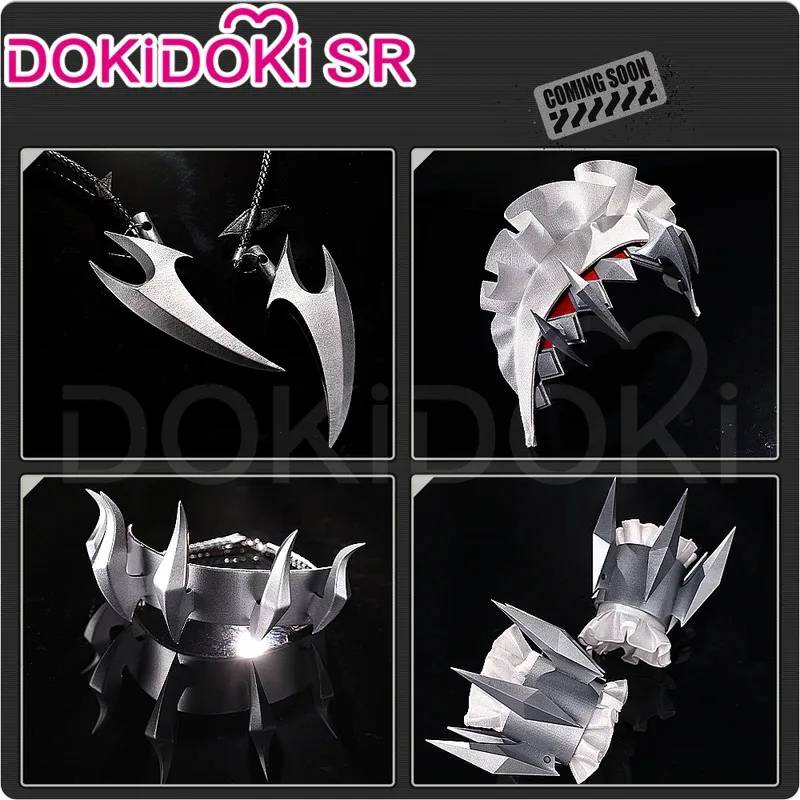 qq28LQIN STOCK Costume Game Zenless Zone Zero Cosplay DokiDoki-SR Women Maid Dress Ellen Joe Shark TailWig Hal
