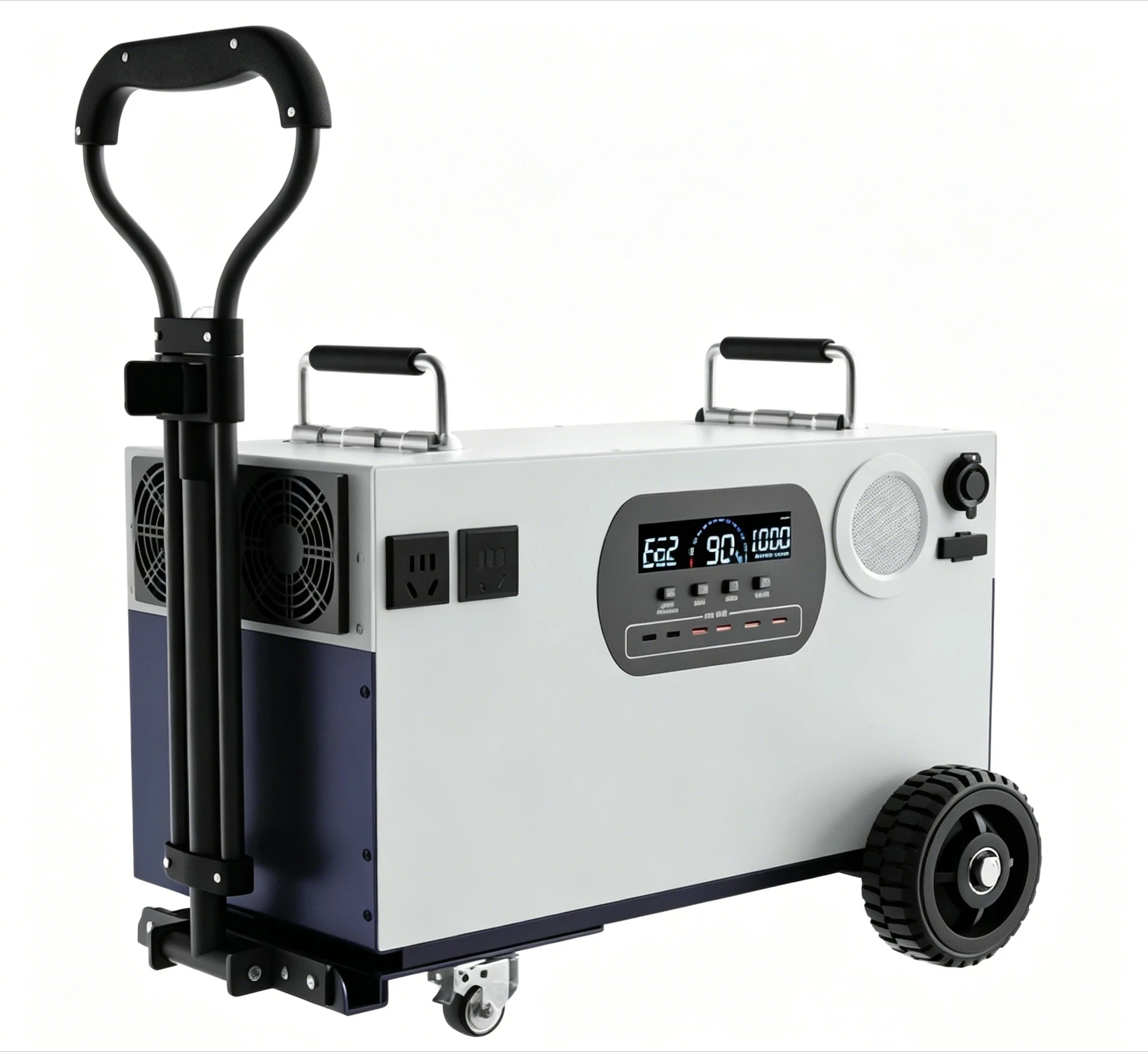 220V Output, Mobile Backup Supply for Camping, Stall & Emergency Power Outage，5000W Portable Energy Storage Power Station