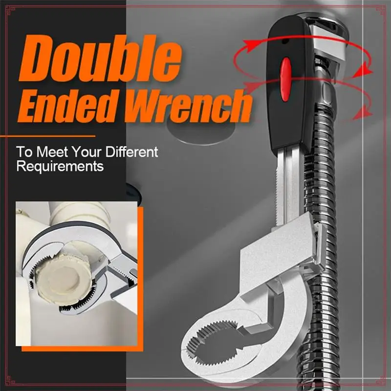 1 PCS Multifunctional Bathroom Wrench Sink Faucet Narrow Sewer Water Pipe Repair Tool
