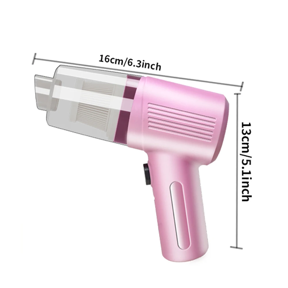 مكنسة كهربائية محمولة لاسلكية، مكنسة كهربائية محمولة، شحن من النوع C، مصممة خصيصًا للسيارات والمنازل وشعر الحيوانات الأليفة. #6