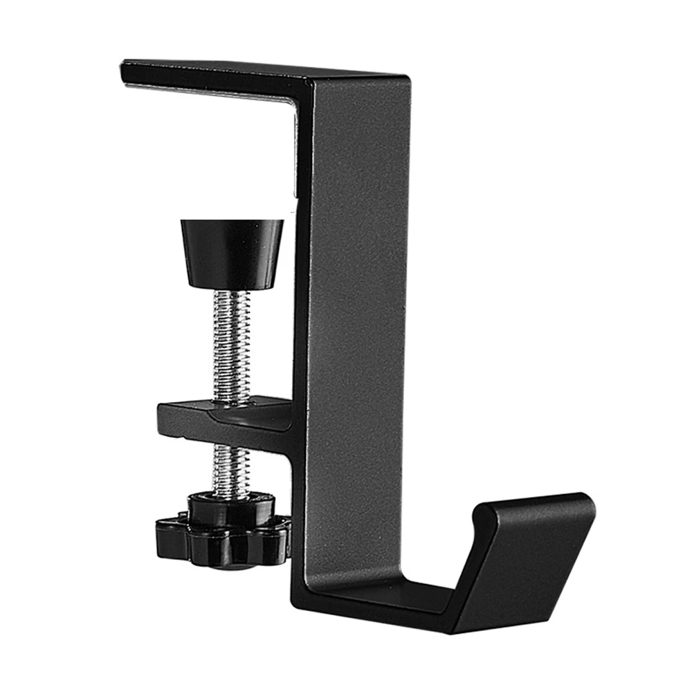 Aluminum Alloy Headphone Hook Hanger Universal Gaming Headphone Stand Under Desk Non-Slip Adjustable Desk Headphone Hanger Hook