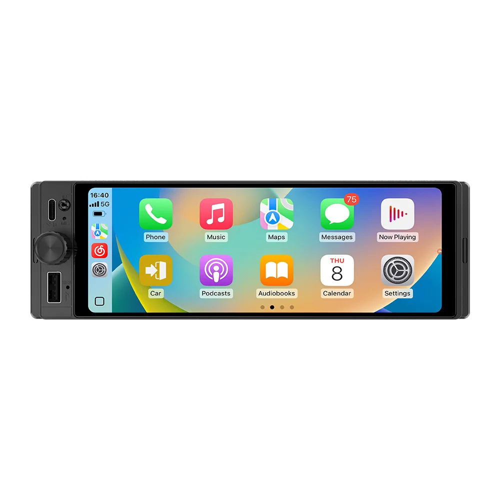 JIUYIN D23M 6,28 Zoll Universal-Autoradio 1 Din Carplay Wireless Android Auto Multimedia HD IPS Touchscreen USB TYPE-C BT