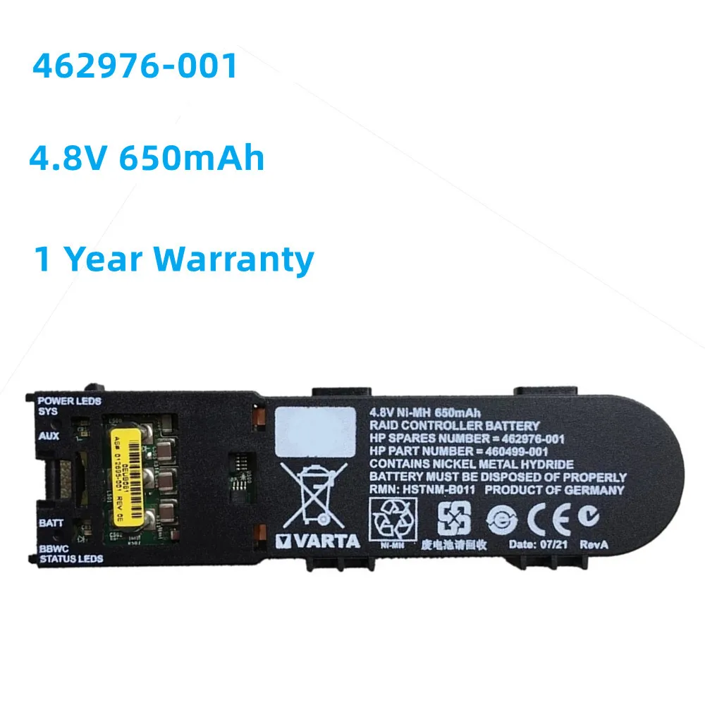 

New 462969-B21 462976 460499-001 HSTNM-B011 Battery For HP CONTROLLER P410 P411 P410i P212 BBWC 4.8V 650mAh