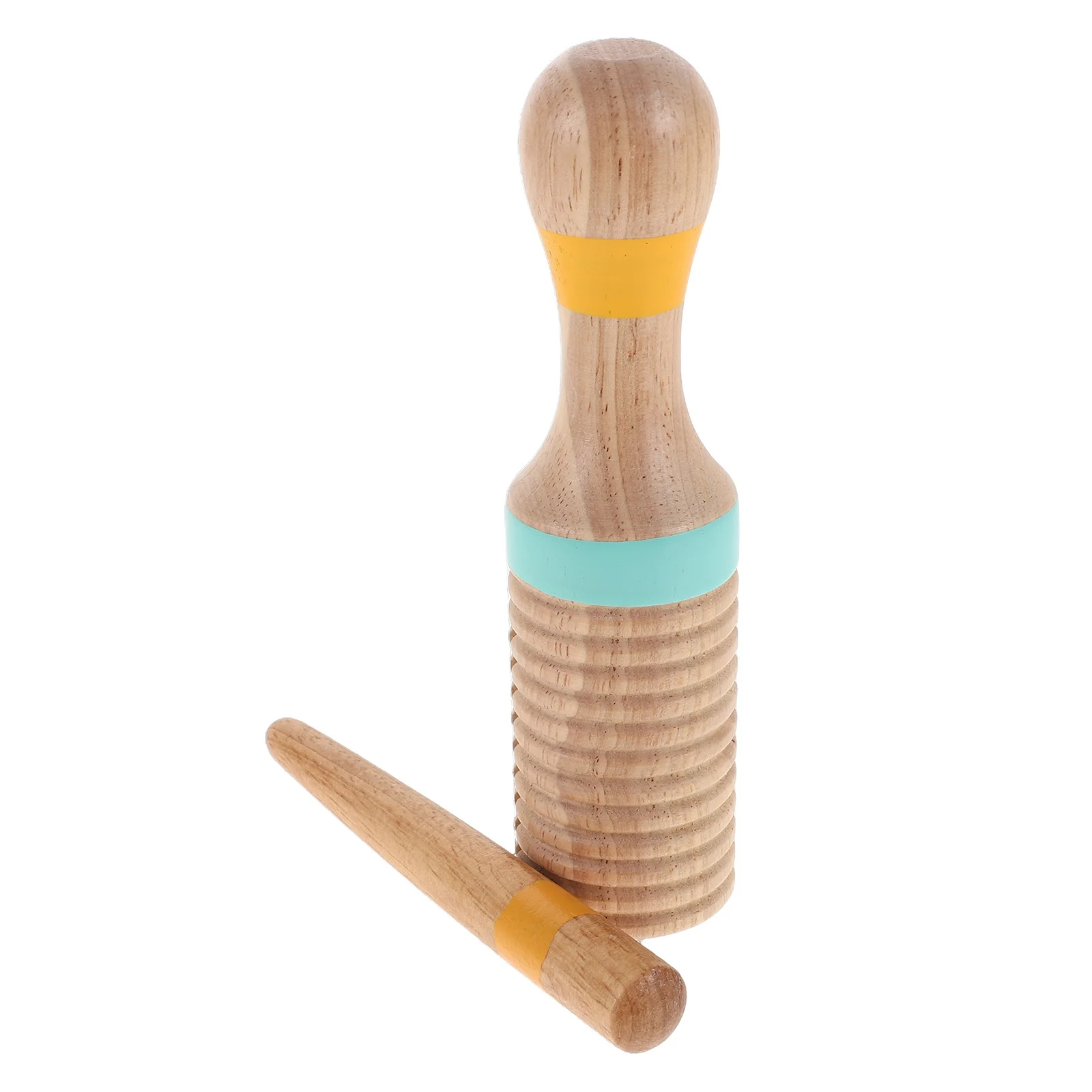 

Orff Guiro Percussion Instrument Wooden Musical Instrument Mallet Compact Portable for Children Music Education Home Classroom