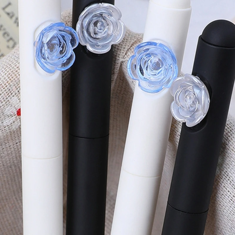 4x Bút Viết 0.5 Mm Bút Gel Xoay Trung Tính Bút Mực Đen Văn Phòng Phẩm Bút Trang Sức Giọt