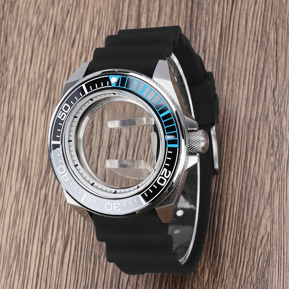 43mm NH35 20ATM Diving Watch Case 316L Stainless Steel For King Samurai NH35/NH36/NH70/4R/7S Movement 28.5mm Dial Sapphire Glass