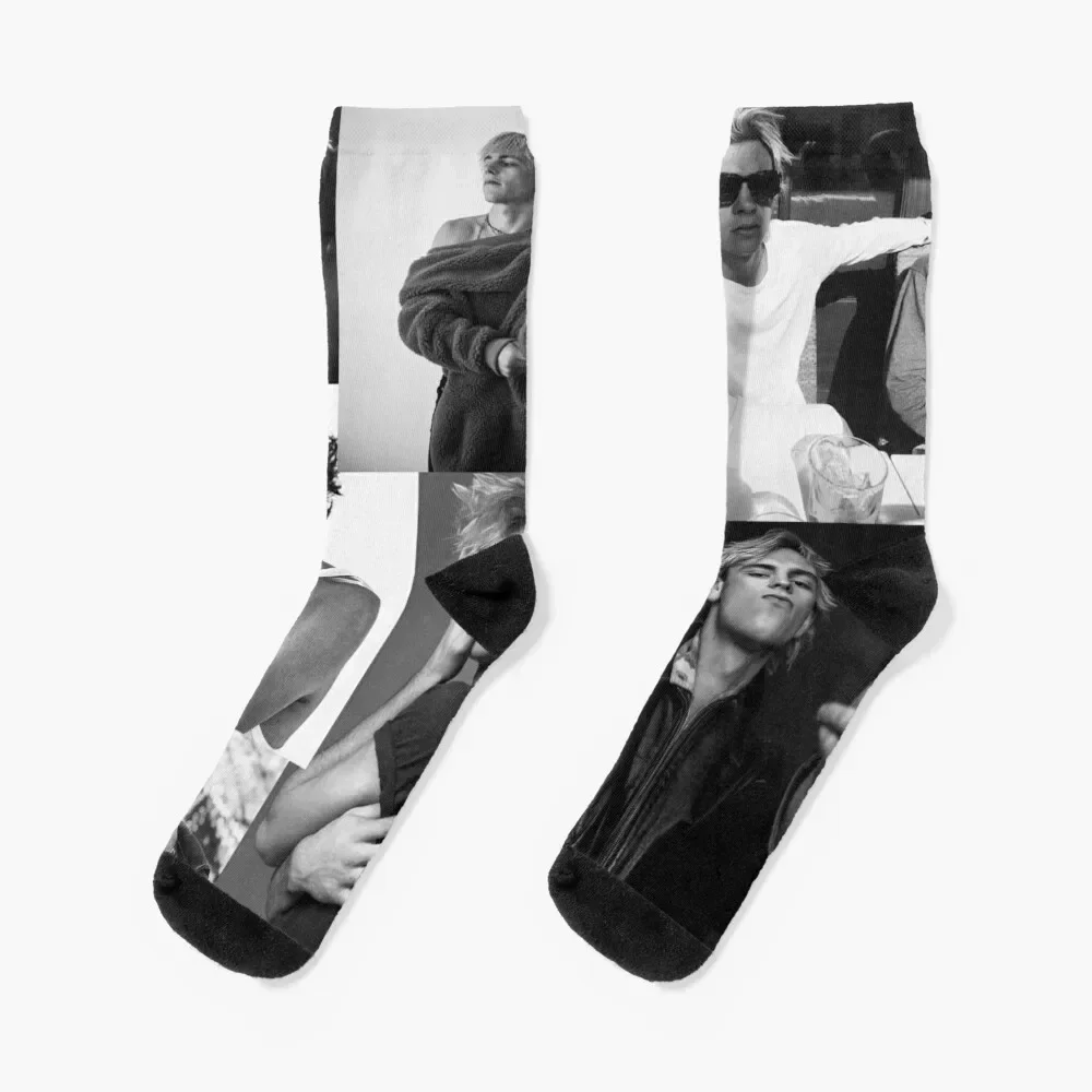 

Ross Lynch Collage Socks cute Heating sock ankle designer brand Socks Woman Men's