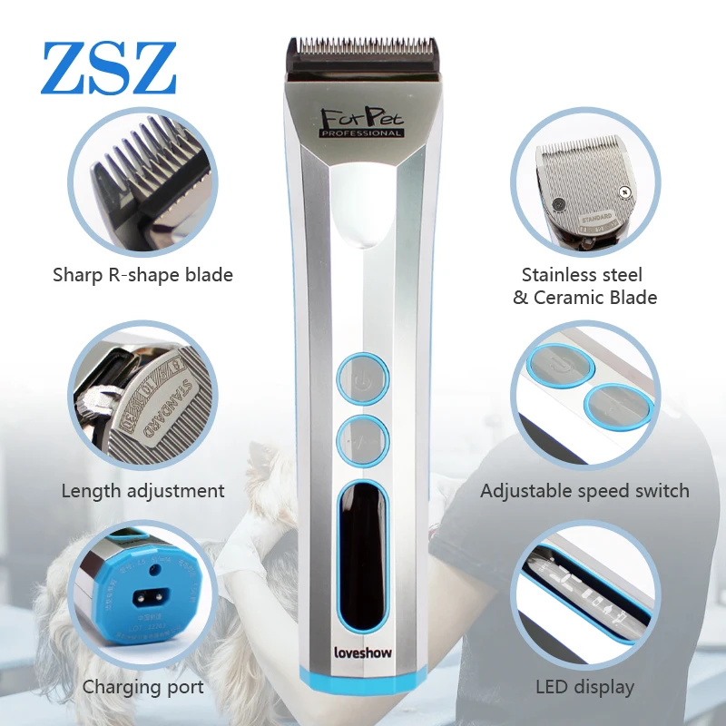 

L5-Loveshow Animal Professional Rechargeable Electric High Speed Electronic Clippers for Pet Cat and Dog Hair Trimmers