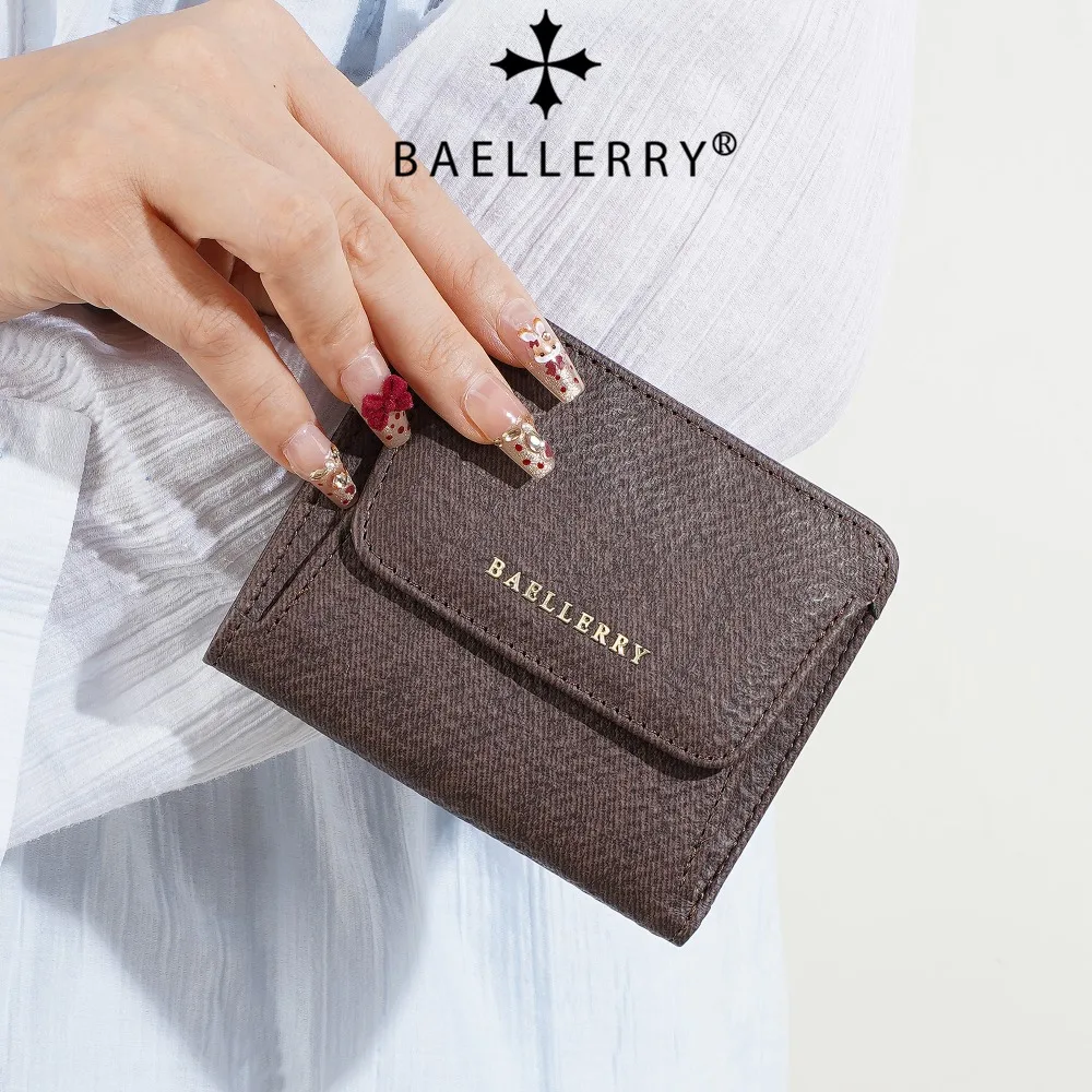 Baellerry Women's Printed Coin Purse Large Capacity Mini Wallets Female Vintage Short Wallets Card Holder Hand Bags for Girls