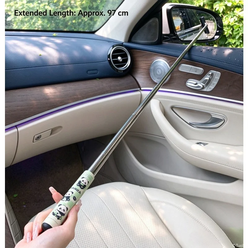 Household Multifunctional Retractable Car Window Squeegee, Rearview Mirror Wiper for Snow, Fog & Moisture Removal