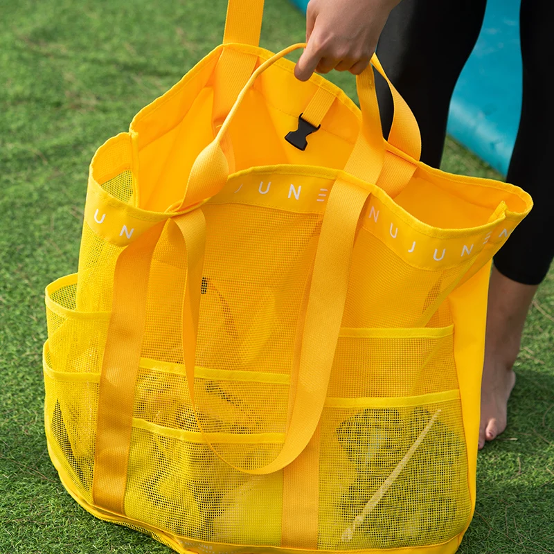 Nu-June Waterproof Beach Bag for Swimming Gym Travel Large Capacity Foldable Storage with Pockets for Men Women Outdoor