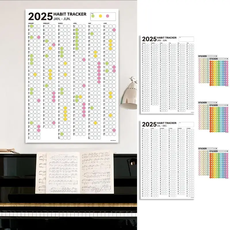 Habit Tracker Calendar 6 Months Habit Tracker For Goal Setting Weekly And Monthly Habit Tracker Planner To Boost Productivity