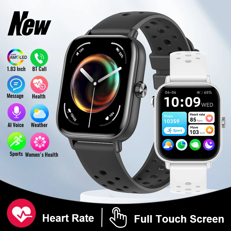 

LIGE 2025 New For Android IOS Smart Watch Men's Bluetooth Talk Fitness Tracker Sports Watches 1.83" HD Fashion Women Smartwatch