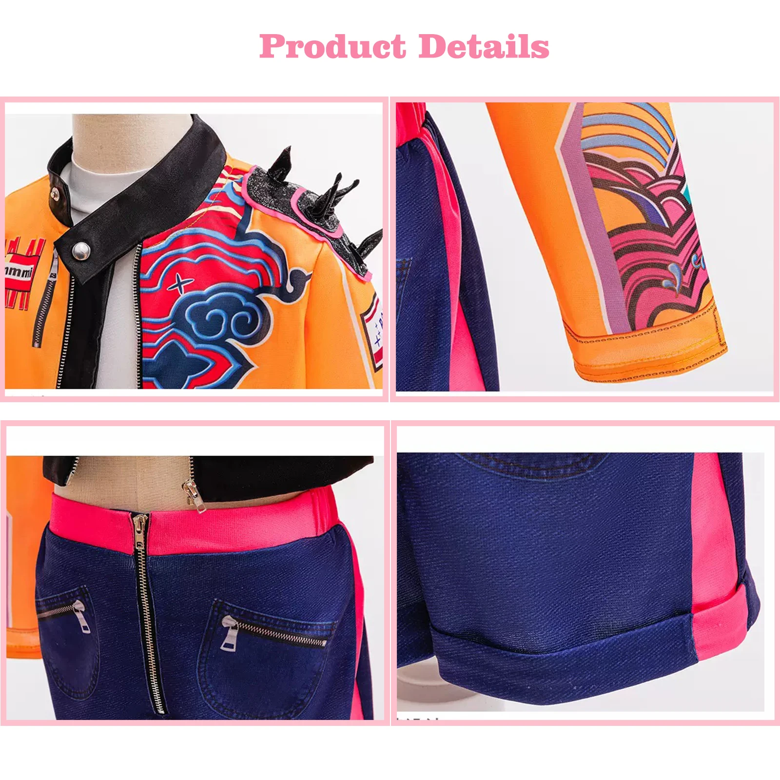 케이팝 헌터즈 코스프레 루미 케이팝 가수 헌트리츠 드레스업 소녀 의상 케이팝 키즈 파티