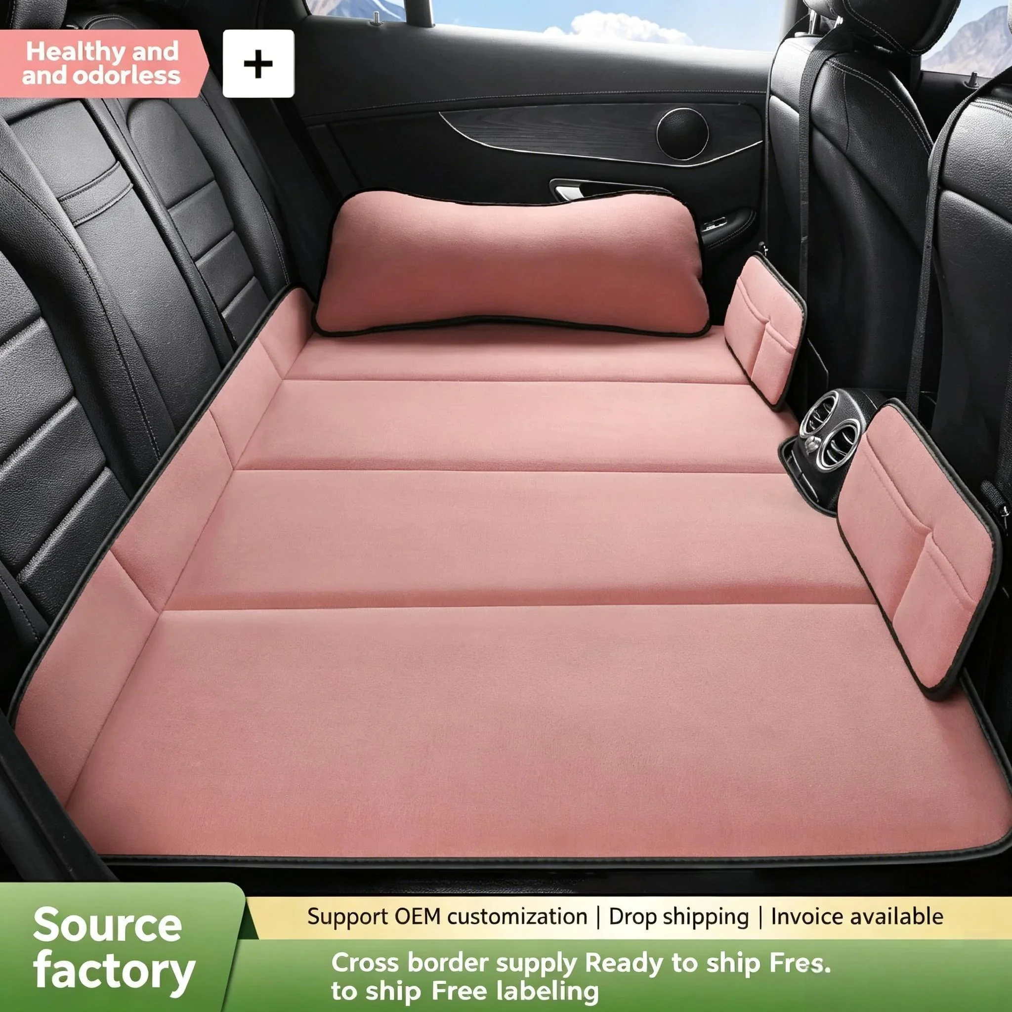 Colchón Plegable para Asiento Trasero de Coche, Cama de Viaje Sherwin, Accesorio - Comodidad Portátil para Asientos de Auto