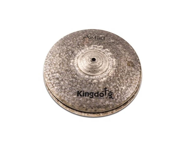Kingdo 13'' Dark Hi Hat Cymbal Set B20 Bronze Professional Customizable Drum Accessories