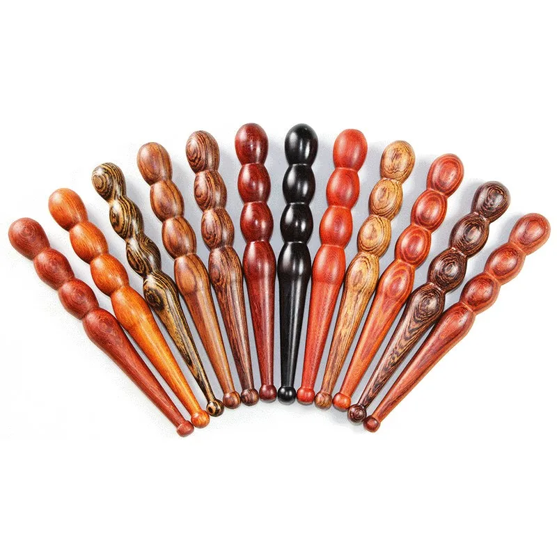 Can be carved acupoint massage stick beauty tendon stick mahogany massage stick meridian massage stick foot massage stick